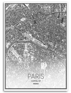 Gario Vászonkép Párizs város terve Méret: 40 x 60 cm