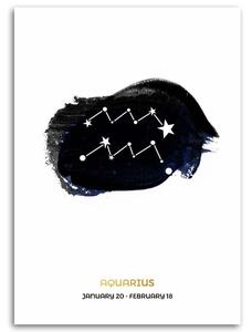 Gario Vászonkép Csillagjegy - vízönto Méret: 40 x 60 cm