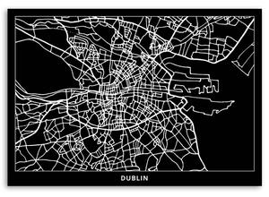 Gario Vászonkép Dublin város terve Méret: 60 x 40 cm