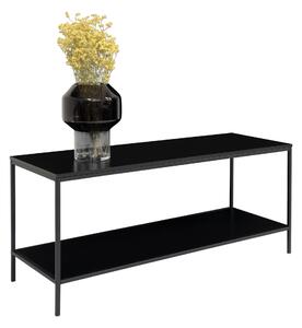 Vita - TV-asztal fekete kerettel és két fekete polccal 100x36x45 cm