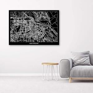 Gario Vászonkép Amszterdam város terve Méret: 60 x 40 cm