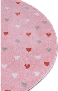 Rózsaszín gyerek szőnyeg ø 100 cm Little Hearts – Hanse Home