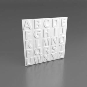 ABC alphabet festhető polisztirol falpanel (50x50cm), betűk