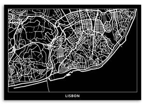 Gario Vászonkép Lisszabon város terve Méret: 60 x 40 cm