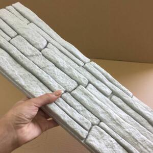 Falburkolat - Marbet Rock szürke kőhatású polisztirol falpanel, festhető dekorpanel (48,5x18cm)