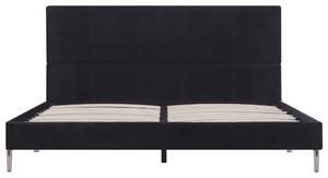 VidaXL fekete szövetkárpitozású ágykeret 140 x 200 cm