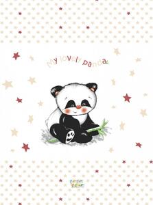 Babastar puha pelenkázó lap 50*70 cm - bézs panda