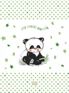 Babastar puha pelenkázó lap 50*70 cm - zöld panda
