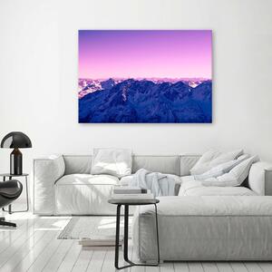 Gario Vászonkép Lila hajnal a hegyekben Méret: 60 x 40 cm