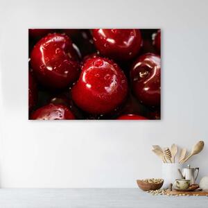 Gario Vászonkép Cseresznye vízcseppekben Méret: 60 x 40 cm