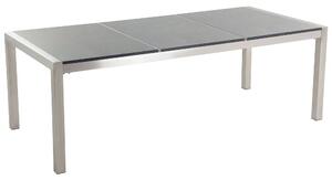 Kerti Asztal Szürke Polírozott Osztott Kőlappal 220 x 100 cm GROSSETO