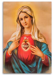 Gario Vászonkép Szuz Mária szíve Méret: 40 x 60 cm