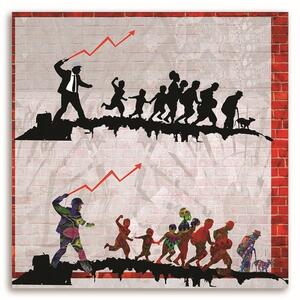 Gario Vászonkép Banksy economic, politika Méret: 30 x 30 cm