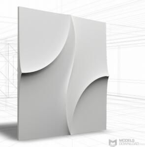Loft-3D Dekor-23 beltéri festhető gipsz 3d dekor falpanel fehér
