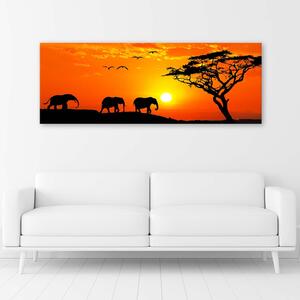 Gario Vászonkép Afrikai szavanna panoráma Méret: 90 x 30 cm