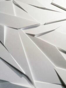 MYWALL SZAFIR fehér polisztirol modern mintás 3d falpanel, beltéri polisztirol falburkoló panel (60x60cm)