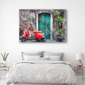 Gario Vászonkép Piros robogó Méret: 60 x 40 cm