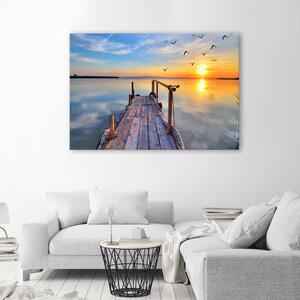 Gario Vászonkép Naplemente egy tó felett Méret: 60 x 40 cm