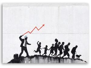 Gario Vászonkép Banksy ökonómiai politika Méret: 60 x 40 cm