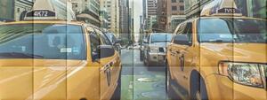 Taxi autós New York fotó nyomtatott műbőr falvédő (200x75 cm)