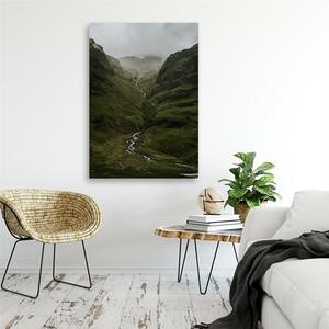 Gario Vászonkép Hegyi folyó ködben Méret: 40 x 60 cm