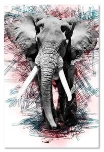 Gario Vászonkép Elefánt absztrakt háttéren Méret: 40 x 60 cm