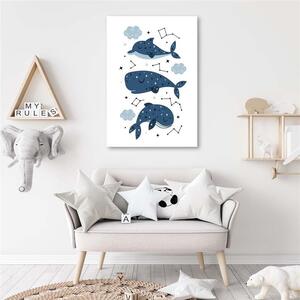 Gario Vászonkép Boldog bálnák Méret: 40 x 60 cm