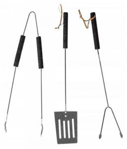 Kerti grill faszénnel BBQ 87x35 cm, fekete/piros