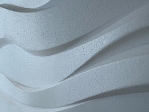 MYWALL ZEFIR fehér festhető polisztirol 3d falpanel, hullám mintás (60x60cm)