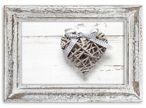 Gario Vászonkép Fonott szív, masni fával Méret: 60 x 40 cm
