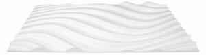 Falburkolat - Marbet hullámos fehér festhető polisztirol PD-3 falpanel (96x48cm)