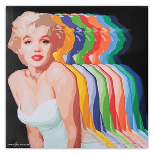 Gario Vászonkép Marilyn Monroe színes árnyékokkal Méret: 30 x 30 cm
