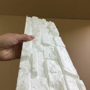 Marbet Bovira fehér kőhatású EPS polisztirol dekor falpanel (48,5x13,3cm)