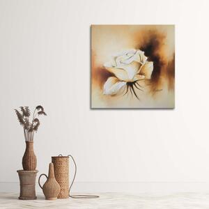 Gario Vászonkép Mint egy kézzel festett fehér rózsa Méret: 30 x 30 cm