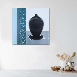 Gario Vászonkép Fekete kancsó állvánnyal Méret: 30 x 30 cm