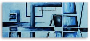 Gario Vászonkép Játék a kékkel Méret: 90 x 30 cm