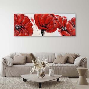 Gario Vászonkép 3 piros pipacs Méret: 90 x 30 cm