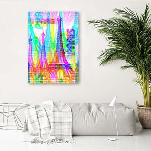 Gario Vászonkép Neon Párizs Méret: 40 x 60 cm