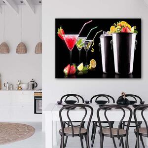 Gario Vászonkép Italok és gyümölcsök a pultostól Méret: 60 x 40 cm