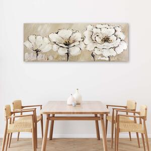 Gario Vászonkép Három fehér virág Méret: 90 x 30 cm