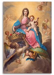 Gario Vászonkép Szuz Mária és gyermeke angyalok között, Segovia Méret: 40 x 60 cm