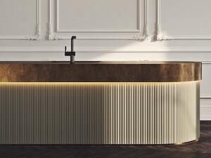 LEER-007 Flexi hajlítható bordázott festhető lamellás panel, skandináv stílus (68x200cm)