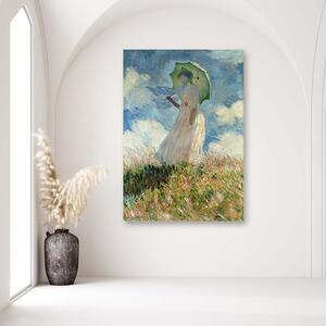 Gario Vászonkép No esernyovel balra fordítva - Claude Monet, reprodukció Méret: 40 x 60 cm