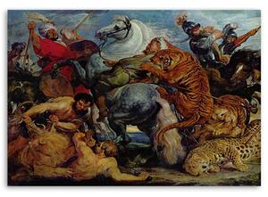 Gario Vászonkép Vadászat a tigrisre - Peter Paul Rubens, reprodukció Méret: 60 x 40 cm