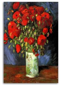 Gario Vászonkép Váza vörös pipacsokkal - Vincent van Gogh, reprodukció Méret: 40 x 60 cm