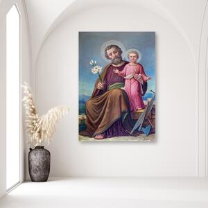 Gario Vászonkép Szent József a kis Jézussal, roznav Méret: 40 x 60 cm