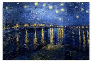 Gario Vászonkép Csillagfényes éjszaka a Rhone fölött - Vincent van Gogh, reprodukció Méret: 60 x 40 cm