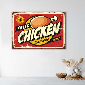 Gario Vászonkép Tábla sült csirke Méret: 60 x 40 cm