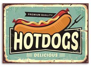 Gario Vászonkép Tábla retro hot dog Méret: 60 x 40 cm