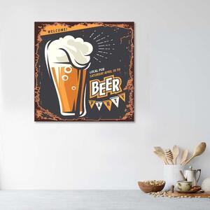 Gario Vászonkép Tábla sör Méret: 30 x 30 cm